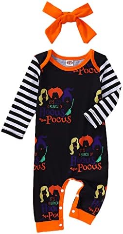 CM C&M Wodro recém -nascido bebê bebê menina Halloween hocus pocus jacaces macacão de mangas compridas roupas de manga longa roupas de roupas de roupa