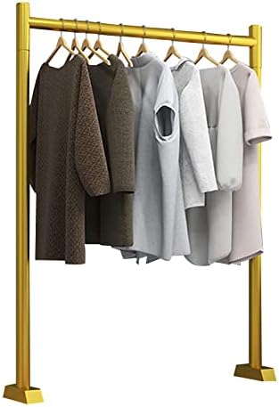 Roupas Rail de petiscos de barra de metal de plack para cabide independente Rack de roupas de quarto com prateleira de armazenamento mais baixa para roupas, sacolas