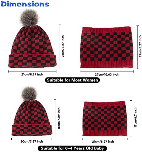 4pcs família correspondente chapéu pai-filho chapéu de inverno pom pom pom bolas gorro boné mãe e chapéu de malha de bebê