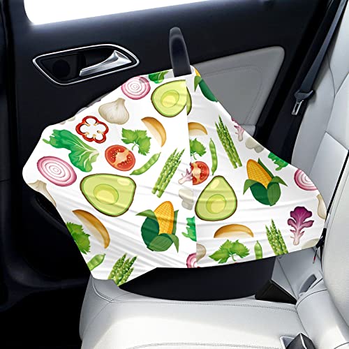 Capas de assento de carro para bebês legumes frescos de capa de cebola de cebola de capa de abacate capa de enfermagem de abacate capa