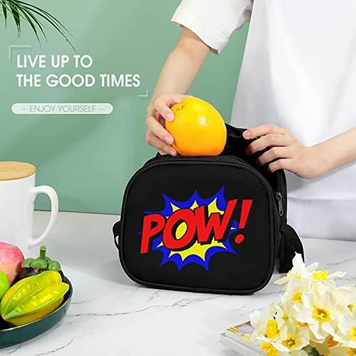Pow Isolle Isolle Lunch Bag Meal Box Handbag Organizer for Work Travel Picnic