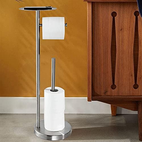 Suportes de lxosff por suporte de papel dobrável suporte de rolo de aço inoxidável banheiro stand roll stand, anti -ferrugem