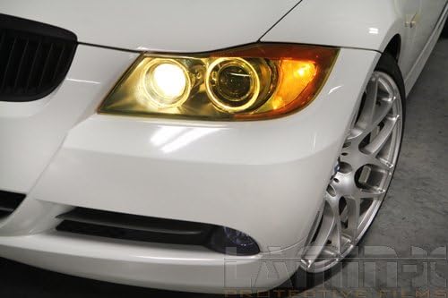Tampas de farol amarelo de ajuste personalizado lamin-x para Cadillac Escalade