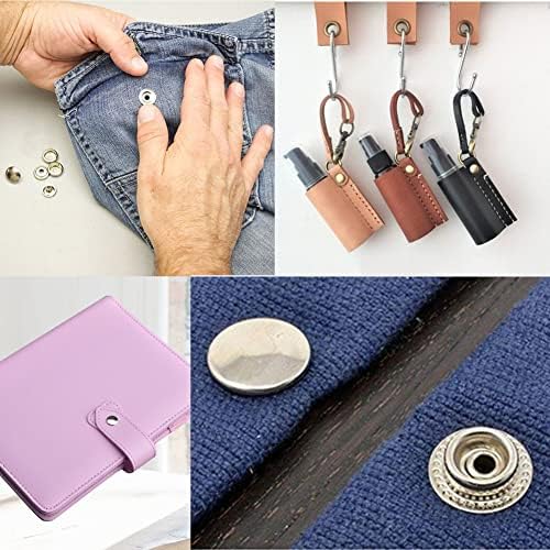 1000 peças Fixador de aço inoxidável, Betterjonny 15mm Botão de Snap Snap Snap Pressione Pressione Capinha para Jeans
