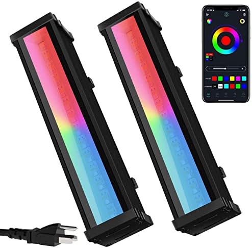 REMON LUZES DE FLUSH LED RGB MUDO DE COLAÇÃO LUVORAS DE WALL LUZDA PAVAGEM AO ANTERIOR, 2 PABELA 30W BLUETOOTH SMART FLASHILIFICAÇÕES