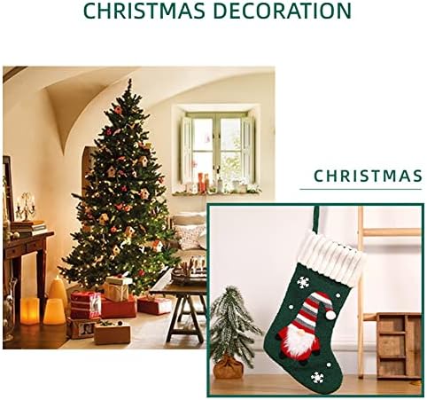 Meias de Natal 18 polegadas de 18 polegadas Decorações de Natal Decorações de Natal para Home Hotels Restaurantes Festas de Natal （4pcs）