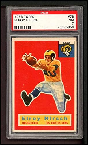 1956 Topps 78 Elroy Hirsch Los Angeles Rams PSA PSA 7.00 Rams Wisconsin/Michigan