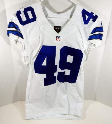 Dallas Cowboys Henoc Muamba #49 Jogo emitido White Jersey - Jerseys não assinada da NFL usada