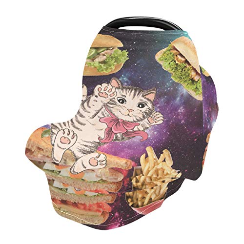Galaxia engraçada de gato! Capas de assento de carro para bebês - Registro de bebês deve ter um dossel de carro de
