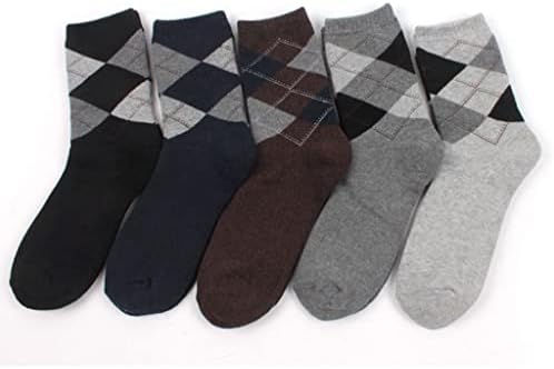 Xxxdxdp 5 pares de meias de algodão masculino de inverno