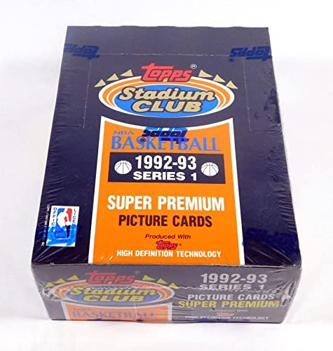 1992-93 Topps Stadium Club Series 1 Basketball Box selado - Cartões de basquete
