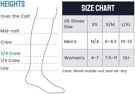 Meias de caminhada de lã Merino de 2 pares de 2 pares, feitas nos EUA 3/4 da tripulação, caminhando e meias de bota para mulheres e