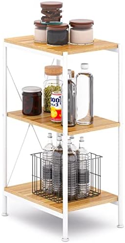 3 prateleiras de armazenamento de camadas Prateleiras estreitas prateleiras de metal prateleira de prateleira livre Os organizadores