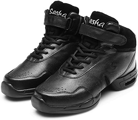 Hiposeus Women Boost Dance Sneaker/Modern Jazz Soft Leather Sport Sport, Modelo B59