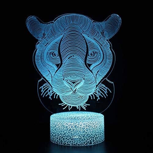 Lâmpada de mesa de tigre szg tocando led noturno quarto caseiro quarto arco -íris lampen decoração luminárias de mesa criativa