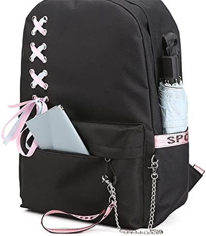 Isaikoy Anime Sword Art Online Backpack Satchel Bookbag Daypack School Bag Saco de ombro de laptop