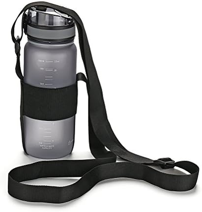 Oyaton Water Bottle Selnder Sling e 64 onças de garrafa de água com alça de ombro ajustável para carregar, caminhar ou fazer caminhadas