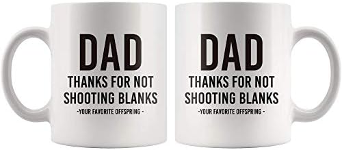 Pai Caneca - Pai, obrigado por não atirar em branco sua caneca de café favorita 11 onças - Melhor pai de todos os tempos - Presentes