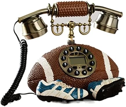 Gretd Retro nostálgico e antigo Rugby Ball Telefone doméstico Linha fixa fotografia APresos de ornamentos criativos decorativos
