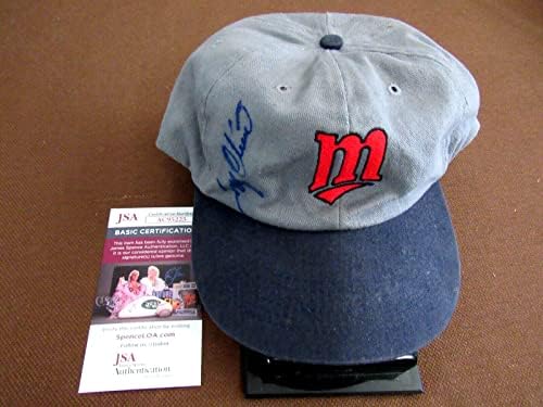 Tony Oliva 3 x Campeão de rebatidas Minnesota gêmeos HOF assinado Auto Cap Hat JSA - HATS MLB Autografado