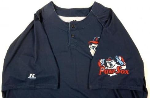 Pawtucket Red Sox Pawsox Roenis Elias #29 Game usado Jersey da Marinha XL 147 - Jogo usado MLB Jerseys
