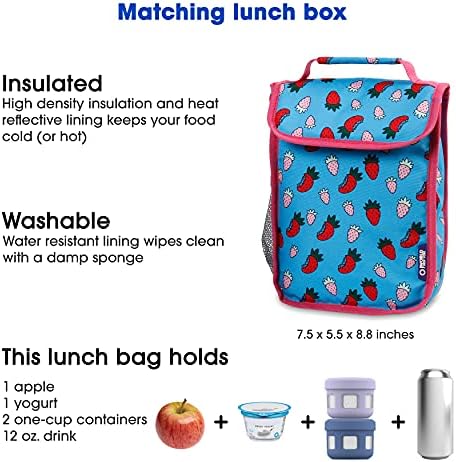 J World World New York Kids 'Lollipop Rolling Backpack & Lunchag Schac Set, Strawberry, Tamanho único
