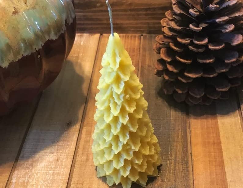 TH Smart -Cristmas Tree Candle com Hemp Wick Nature Inspired -Wax Gift Nature Inspired