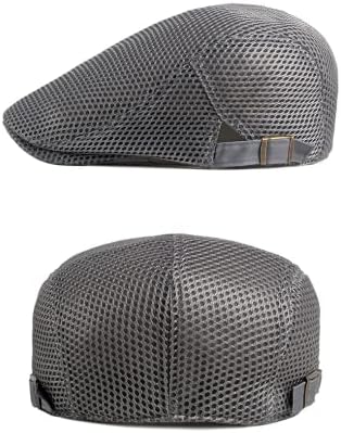 ZKXMP GEEYOGA Mesh Newsboy Cap Mesh respirável boné de verão ajustável boina de boina