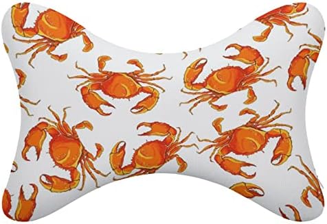 Delicioso conjunto de travesseiros de caranguejo de caranguejo de 2 suportes de pescoço confortável Pillow Pillow F -Memory Foam for Travel Bat