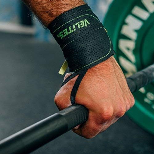 Velites Pulseira de pulso para CrossFit, Gym ou Sport de alta intensidade | 2 Tecidos de camadas envoltórios de pulso ajustáveis ​​para atletas | Pulso principal