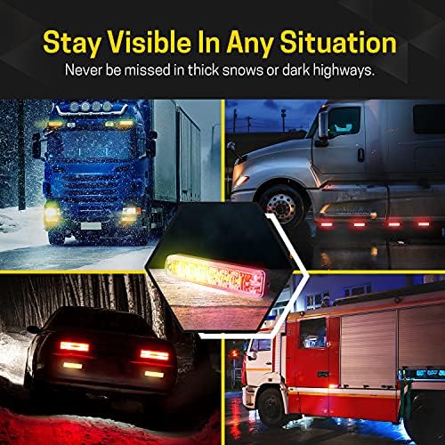 Luzes de emergência de iluminação de unicórnio para veículos - WA01 6 LUZES LED STROBE para caminhão e carros, IP68