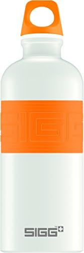 Garrafa de água de toque puro sigg cyd, branco/laranja, 0,6 l