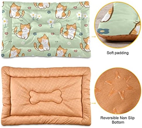 Xigua Cat Pattern Pattern Bed Cama de gato lavável Cama de animais de estimação Ultra Ultra Soft sem deslizamento calmante almofada