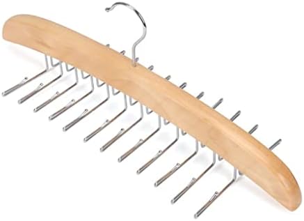Zhyh Tirating Belt Hangers, Wooden Ajustável 24 Clipe Racks Holder Gancho Organizador pendurado para acessórios para armários masculinos