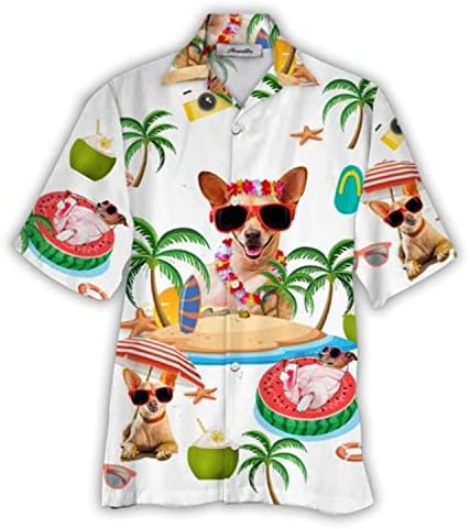 Tropical Summer Aloha Hawaiian Shirt Cowboy Cat como um presente nos aniversários