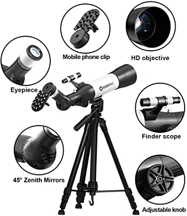 Telescópio Ecoopro para Iniciantes para Crianças, Telescópio Astronômico Astronômico de Apertura de 500 mm AZ AZ, Telescópios de viagem
