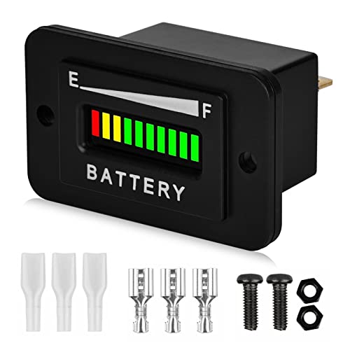 Medidor de bateria de golfe de 48 volts: indicador do medidor de combustível da bateria, medidor de bateria de carrinho de