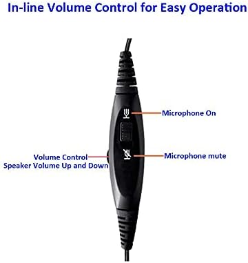 Fone de ouvido do telefone celular MKJ com controles de cancelamento e volume de ruído do microfone, fones de ouvido com fio