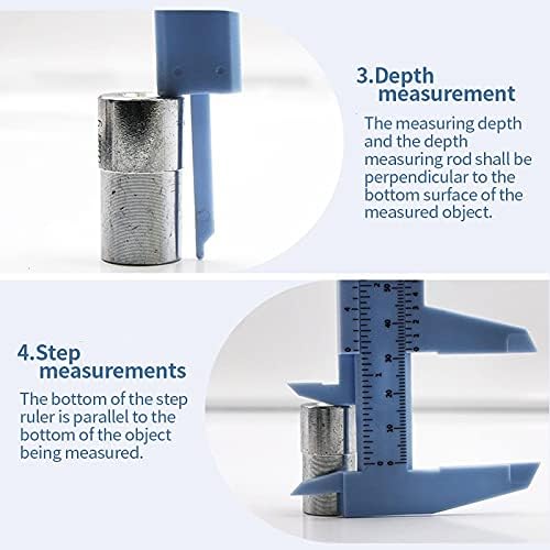 Sdfgh 5pc 0-150mm Double Rule escala de plástico pinça vernier medição de estudante mini ferramenta régua vernier caliper réguar