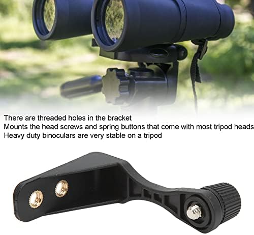 Adaptador de tripé binocular Hilitand Binocular L em forma de montagem de tripé binocular Suporte de suporte fixo 1/4in para observação