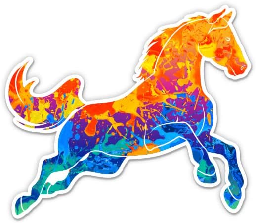 GT Graphics Express Horse Colorful - 5 '' Adesivo de vinil - para laptop de carro I -pad - decalque impermeável