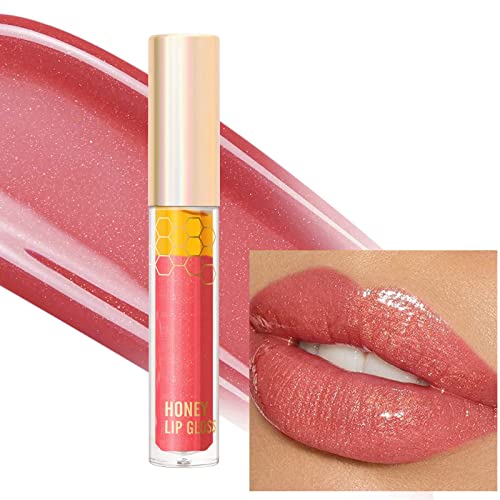 Glosses de lábios coloridos Mel Glazes hidratantes e hidratantes com brilho fino de design perolado em camadas peroladas 3,8ml Lip Lip