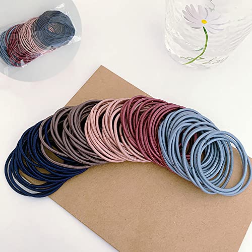Terrysun 100 PCs Multicolor Cabels, sem-metal elásticos de cabelo laços de cabelo, bandos de cabelo de rabo de cavalo