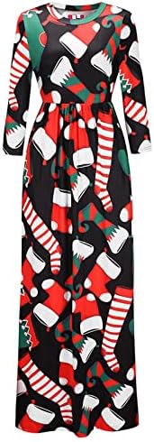 Vestido maxi de ruziyoog para mulheres cair no vestido de cintura de manga longa casual 2022 Festa de Natal da noite
