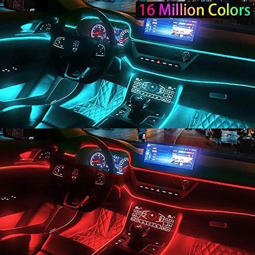 Luzes de tira de carro LED, LEDCAR MULTICOLOR RGB LUZES INTERIORES DE CAR