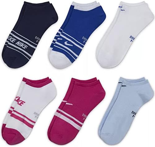 Nike Womens's Everyday Lightweight Training No Show Socks 6 Pack