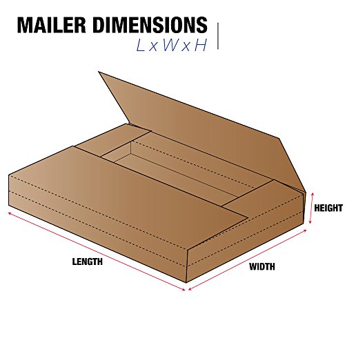 Lógica de fita TLM6SK Jumbo Mailers, 16 Largura, 6 Altura, 20 Comprimento, Kraft