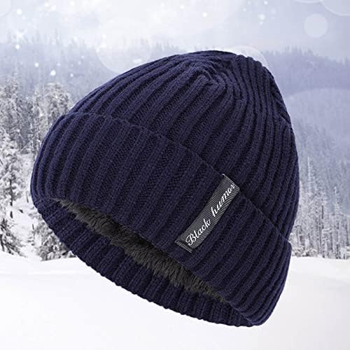 Chapéus de malha de inverno para homens Chapéu quente à prova de vento Capinho quente para mulheres quentes de grandes dimensões chapéus