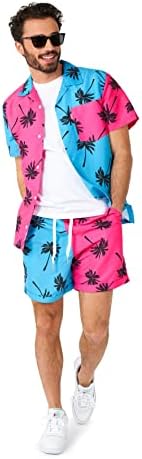 Combos de verão de opositões - conjunto de duas peças masculina - roupas de natação de praia - incluindo camisa e curta