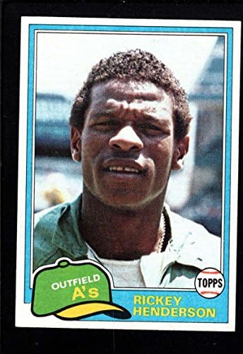 1981 Topps #261 Rickey Henderson NM perto de Mint Oakland Athletics Baseball